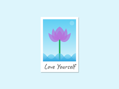 Card - Love Yourself card design graphic design illustration love ui