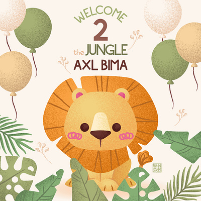 Welcome Two the Jungle adobe illustrator cartoon character design flatdesign graphic design icon illustration vector