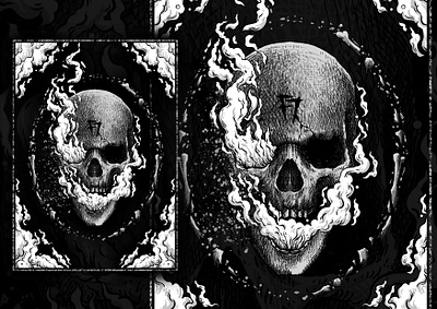 SKULL SMOKE, tshirt illustration artwork brand branding clothing dark darkart design gothic graphic design illustration logo rockhopper skull smoke tshirt ui