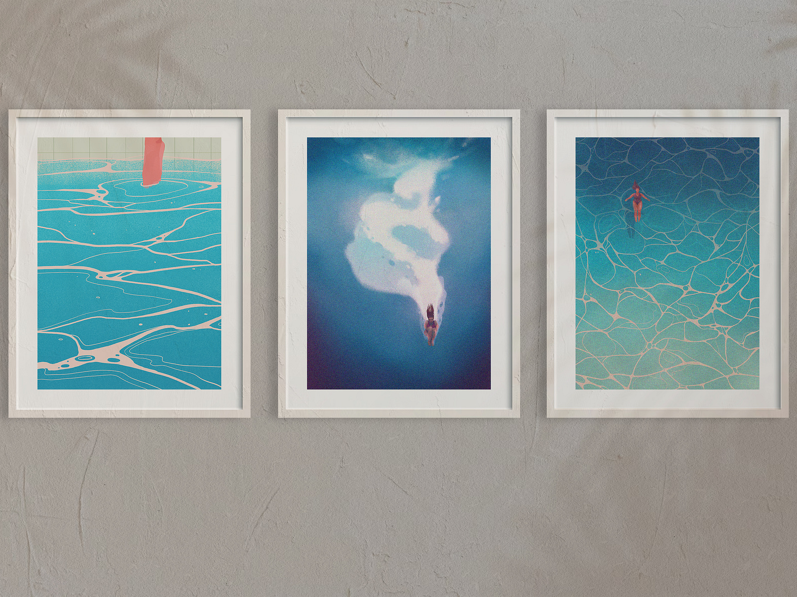 Toe Dip, Dive, Sleep by Diana on Dribbble