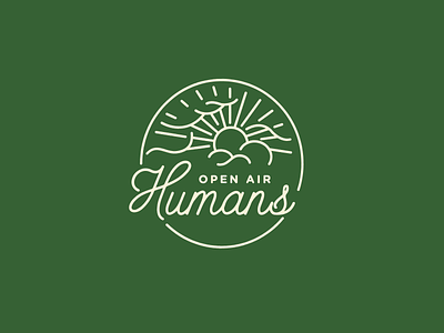 Open Air Humans logo branding logo podcast typography