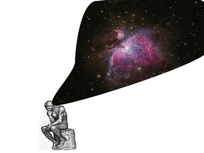 The Thinker graphic design nasa sky space thethinker thethinkerr think