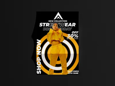 Street Style Fashion Poster - Poster Design advertisement banner banner ads branding facebook ad fashion fashion poster graffiti graphic design illustration instagram ad interaction design model motion graphics photography social media ad streetwear streetwear poster ui vector