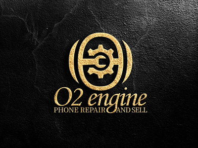 O2 ENGINE LOGO FOR A PHONE REFAIR COMPANY branding design graphic design illustration illustrator logo typography ui ux vector