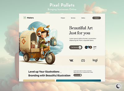 Makers - Your Perfect Art Gallery Marketplace 3d branding graphic design ui