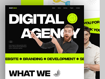 Snapcrowd-Digital Agency Website agency agency landing page agency website homepage landing page portfolio web web design website website design