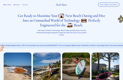 Beach Vibes 🏖️ branding design landing landing page