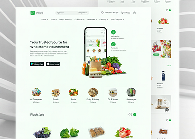 Grocery store website design by Ahmad ibn kalam on Dribbble