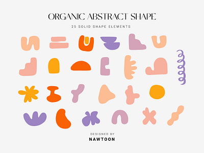 Organic Abstract Shape abstract branding colorfull creative digital art digital files drawing element graphic design handdrawn illustration minimalist organic shape simple vector