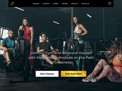 Gym Landing Page 3d animation branding design elementor figma graphic design illustration logo motion graphics typography ui vector