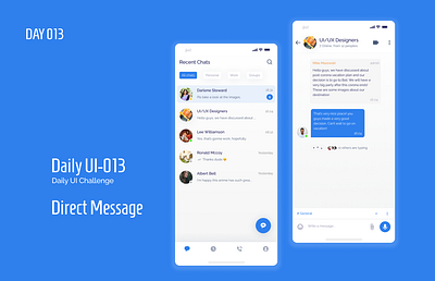 Direct Message 013 app dailyui day 013 design direct message figma ui uiux