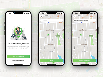 Freshcart | Delivery Location app design branding delivery delivery app delivery app mobile delivery app uiux e commerce food delivery grocery app map map interface mobile app product design prototyping tracking ui user experience user interface ux wireframing