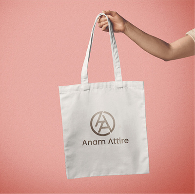 "Anam Attire" (Bag) 3d animated logo branding business logo design graphic design illustration logo ui vector