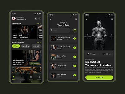 Fitness Mobile App app app design branding design fitness fitness workout mobile app fitness app fitness app desing game design gym gym app gym app design illustration mobile app design ui ui design uiux design ux design web ui design