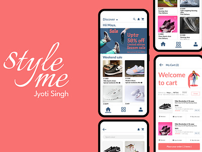 E-Commerce app(Style me) app concept designproject e commerce mobile app ui ux