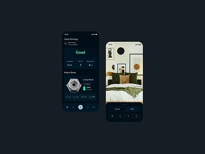 Airdrone Mobile App air filter app air purifier air quality app alexa app design design drone app home assistant app interface design layout design mobile app design mobile drone app mobile ui siri smart assistant ui ui design ux visual design voice assistant
