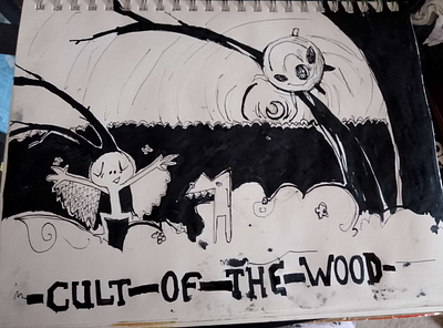 Cult of the Woods abstract character art character design doodle doodles illustration ink traditional