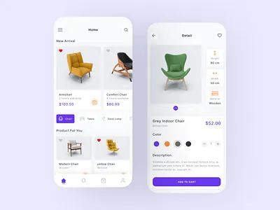 Furniture App app app design e commerce furniture store interior design mobile app ui uiux ux