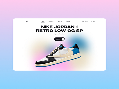 Nike Landing Page branding design figma logo nike product shoes sport typography ui web design