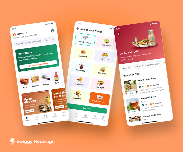 Swiggy Mood - Based Orders by Neha Bhore on Dribbble