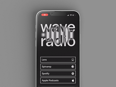 Wave Radio animation design landing page podcast spotify