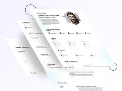 Resume Design Concept branding design graphic design illustration logo ui ui ux ui ux design user interface ux design