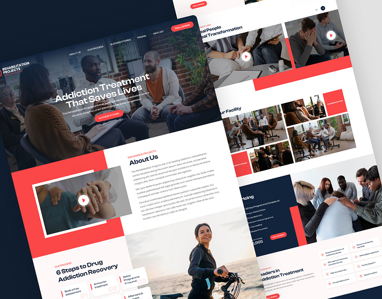 Rehabilitation Projects Therapy Website by Nure Alam Jabin on Dribbble