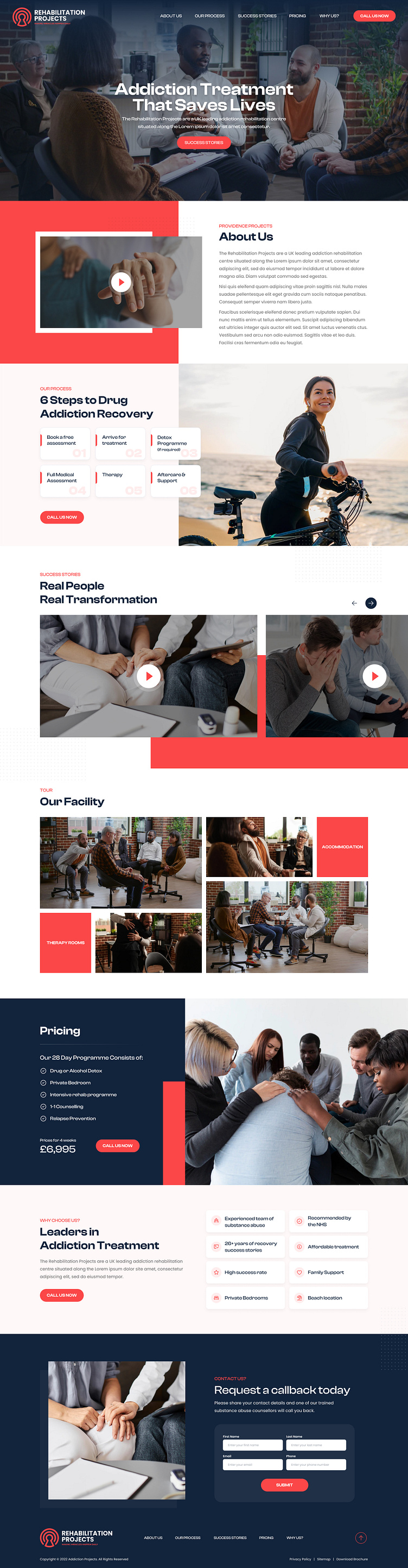 Rehabilitation Projects Therapy Website by Nure Alam Jabin on Dribbble