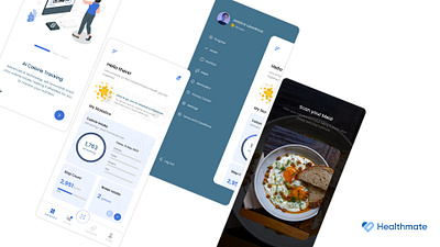 Healthmate App- AI calorie intake ai app calorie intake design health app ui ux