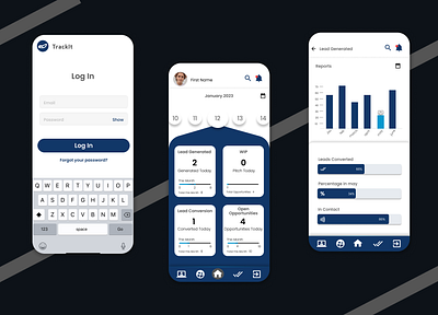 Tracking App UI application design design ui ux