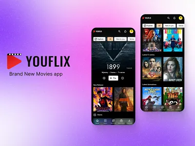 Youflix appdesign designthinking interactiondesign mobiledesign prototyping ui ui design uiux uiuxdesign uiuxinspiration userexperience userinterface visualdesign wireframing