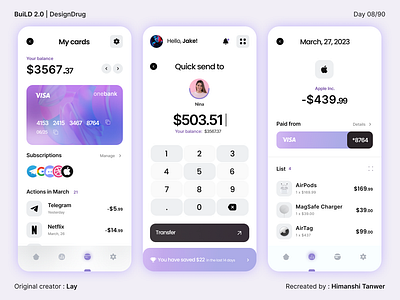 08/90 | Online Banking App app banking concept design ui