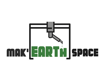 Logo Mak'Earth Space building exhibition earth ecology graphic design logo