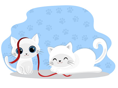 Happy cats agency cartoon cats design happy cats illustration illustrator webperts