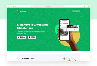 Lokhator App Launch Page app design branding design product design ui uiux web design