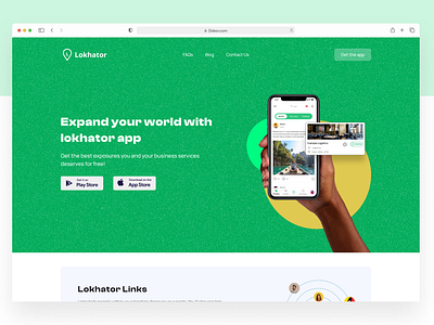 Lokhator App Launch Page app design branding design product design ui uiux web design