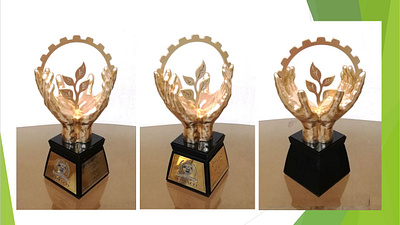 Agriculture award 3d print award branding design logo