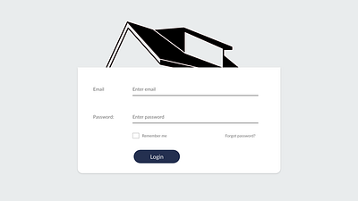 Real estate login page design app branding design idea illustration logo ui ui design ux web design