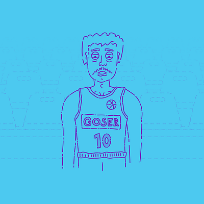 Goser Guy! basketball character design figma guy illustration line procreate