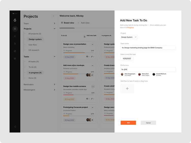 To Do List Dashboard by Nikolay Diakov on Dribbble