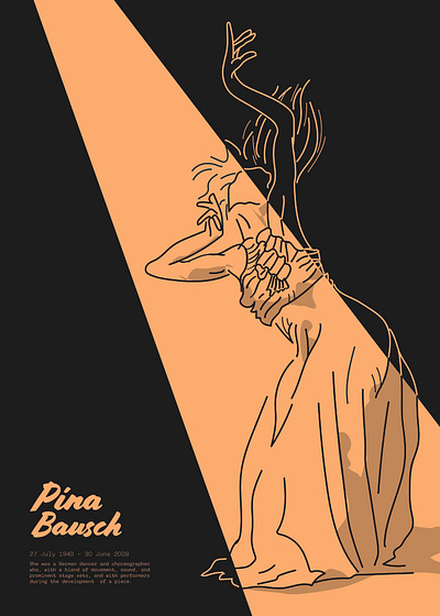 Poster Design : Pina graphic design illustraion illustration posterdesign typography