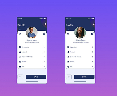 Daily UI challenge day 06. User profile Design.