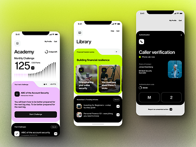 Financial security app UI branding color dailyui design mobile design typography ui