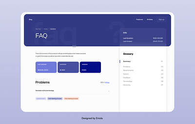 Design Recreation: A FAQ Page design graphic design ui ux