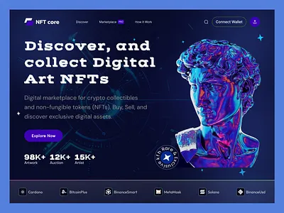 Super NFT marketplace Website UI/UX Design app app design design landing page minting nft mobile mobile app nft marketplace nft selling website nft ui design nft web nft web ui nft website nft website design ui ux
