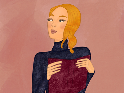 Woman Reading - Digital Illustration artist digital illustration illustration procreate