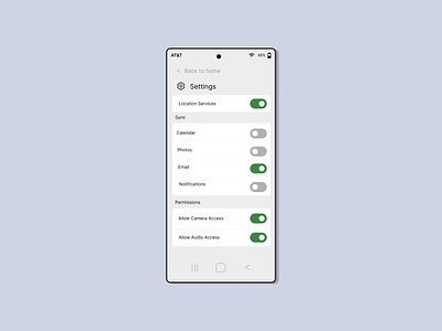 Daily UI 007: Settings daily ui