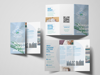 Logo, Brochure Design : Better Life Laundry Service branding graphic design illustraion logo vector