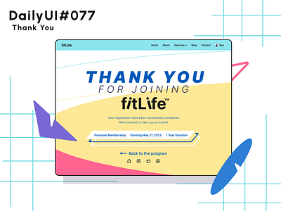 Daily UI Challenge #077 || Thank You branding dailyui design graphic design iillustration illustration logo ui vector web design