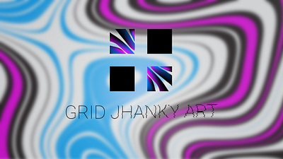 Grid Jhanky Art 3d branding graphic design logo